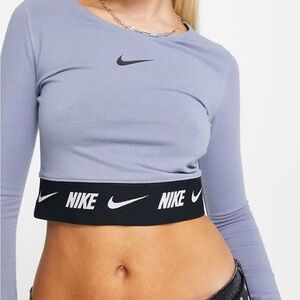 Nike Pro Women's Dri-FIT Cropped Long-Sleeve Top, Sz XSmall